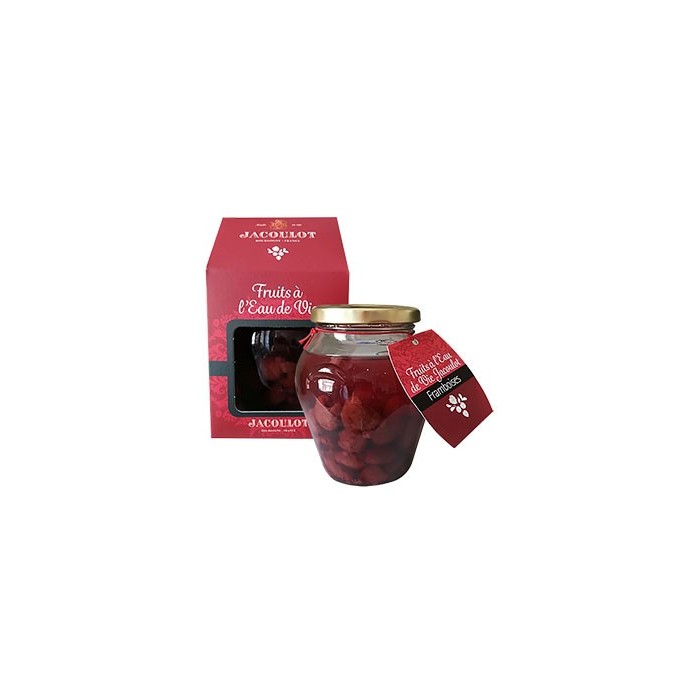 Framboises à l'eau de vie 16° Maison Jacoulot en coffret