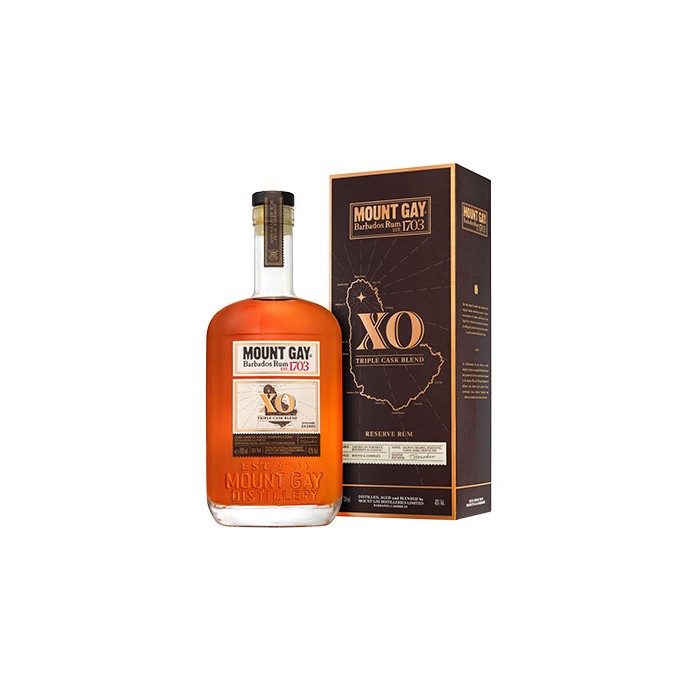 Rhum Mount Gay XO Triple Cask Blend Barbades en étui